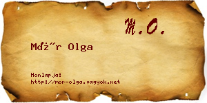 Mór Olga névjegykártya